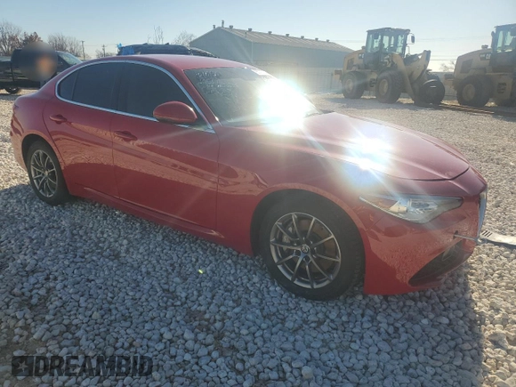 2018 Alfa Romeo Giulia with VIN ZARFAEDNXJ7586263, listed as a Copart auction lot 85797334 with 78,410 mi miles and Salvage title. Bid and sale history available at DreamBid. Image 4.