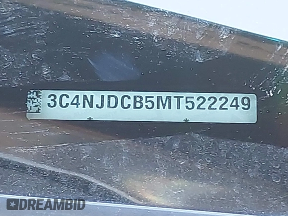 2021 Jeep Compass Limited с VIN 3C4NJDCB5MT522249, выставлен на аукционе IAAI как лот 42069435 с пробегом 35 366 миль миль и . История ставок и продаж доступна на DreamBid. Изображение 9.