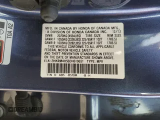 2013 Honda CR-V EX with VIN 2HKRM4H56DH619651, listed as a Copart auction lot 49031485 with 96,185 mi miles and Salvage Title. Bid and sale history available at DreamBid. Image 15.