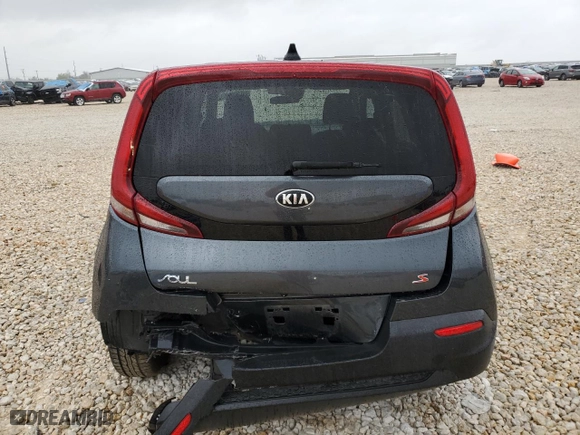 2021 Kia Soul X-Line with VIN KNDJ23AU4M7772919, listed as a Copart auction lot 50230035 with 0 mi miles and Salvage Title. Bid and sale history available at carsss.com. Image 6.