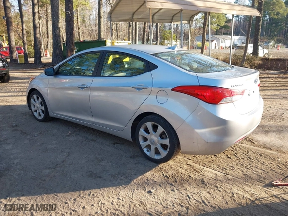 2012 Hyundai Elantra GLS with VIN KMHDH4AE1CU258404, listed as a IAAI auction lot 41766937 with 139,012 mi miles. Bid and sale history available at carsss.com. Image 3.