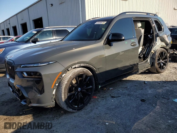 2024 BMW X7 M60i with VIN 5UX33EM00R9V42847, listed as a Copart auction lot 46498875 with 6,310 mi miles and Salvage Title. Bid and sale history available at carsss.com. Image 1.