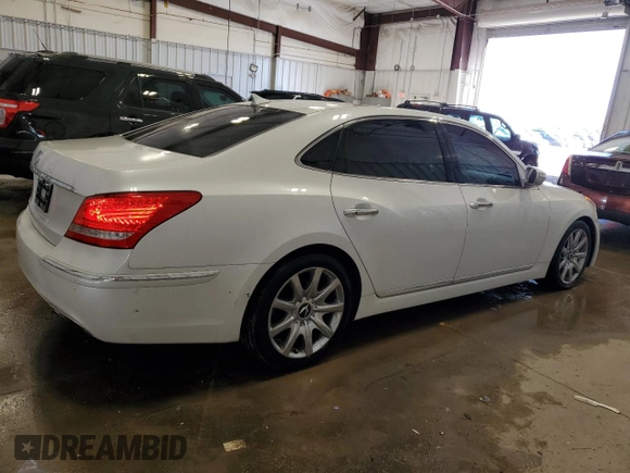 2011 Hyundai Equus Signature with VIN KMHGH4JF5BU041779, listed as a Copart auction lot 42225125 with 100,403 mi miles and Salvage title. Bid and sale history available at DreamBid. Image 3.
