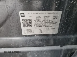 2018 Chevrolet Equinox LT with VIN 2GNAXTEX4J6248677, listed as a Copart auction lot 47182915 with 116,211 mi miles and Salvage Title. Bid and sale history available at carsss.com. Image 15.