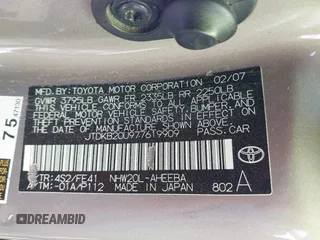 2007 Toyota Prius with VIN JTDKB20U977619909, listed as a IAAI auction lot 41829445 with 113,136 mi miles and . Bid and sale history available at carsss.com. Image 9.