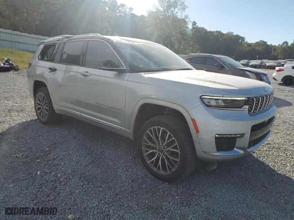 2023 Jeep Grand Cherokee L Summit with VIN 1C4RJKET3P8808521, listed as a Copart auction lot 74597384 with 18,525 mi miles and Non Repairable. Bid and sale history available at carsss.com. Image 4.