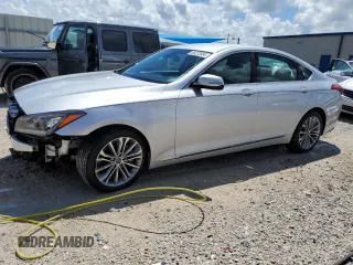 2017 Genesis G80 3.8L with VIN KMHGN4JE9HU177552, listed as a Copart auction lot 68233884 with 72,861 mi miles and Salvage Title. Bid and sale history available at carsss.com. Image 1.