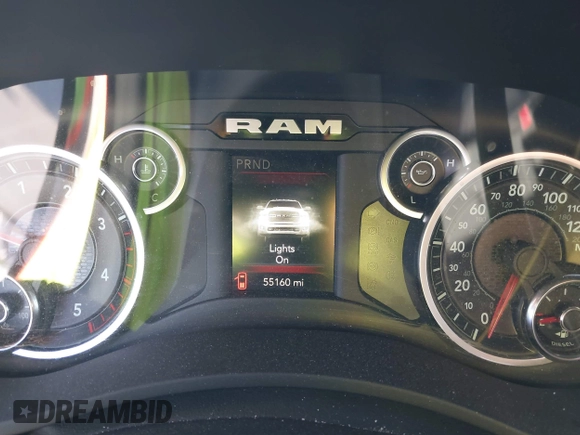 2020 Ram 2500 Big Horn with VIN 3C6UR5DL0LG282821, listed as a IAAI auction lot 42703919 with 55,160 mi miles and . Bid and sale history available at DreamBid. Image 7.
