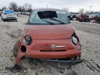 2015 FIAT 500 Turbo with VIN 3C3CFFHH7FT621860, listed as a Copart auction lot 47599345 with 73,817 mi miles and Salvage Title. Bid and sale history available at carsss.com. Image 5.