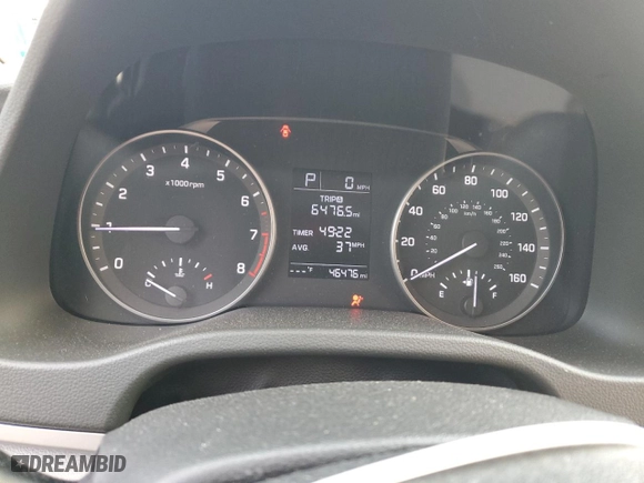 2017 Hyundai Elantra SE with VIN 5NPD84LF4HH172905, listed as a Copart auction lot 52244855 with 46,476 mi miles and Salvage Title. Bid and sale history available at carsss.com. Image 9.
