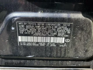 2011 Lexus IS 250 with VIN JTHBF5C29B5134639, listed as a Copart auction lot 52558875 with 265,102 mi miles and Salvage Title. Bid and sale history available at DreamBid. Image 12.