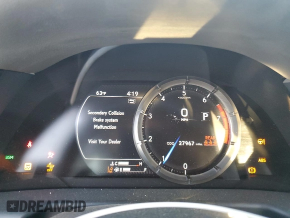 2022 Lexus ES 350 F Sport with VIN 58AGZ1B17NU114906, listed as a Copart auction lot 88810935 with 27,967 mi miles and Salvage title. Bid and sale history available at DreamBid. Image 9.