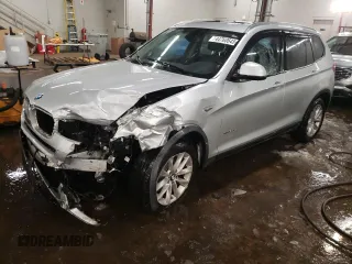 2017 BMW X3 xDrive28i with VIN 5UXWX9C56H0T11329, listed as a Copart auction lot 44760645 with 147,089 mi miles and Salvage Title. Bid and sale history available at DreamBid. Image 1.