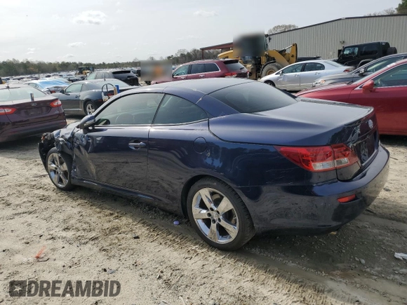 2011 Lexus IS 250 C with VIN JTHFF2C20B2520593, listed as a Copart auction lot 51487265 with 114,101 mi miles and Salvage Title. Bid and sale history available at DreamBid. Image 2.