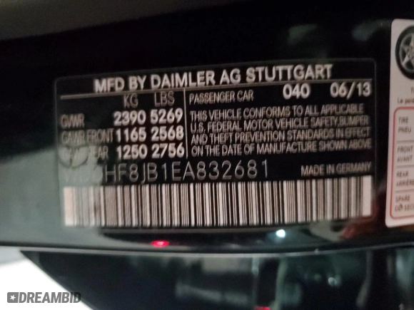 2014 Mercedes-Benz E-Class E 350 Luxury with VIN WDDHF8JB1EA832681, listed as a Copart auction lot 51373175 with 186,455 mi miles and Clean Title. Bid and sale history available at carsss.com. Image 12.