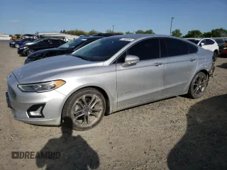 2019 Ford Fusion Titanium with VIN 3FA6P0RU5KR217242, listed as a Copart auction lot 51985955 with 95,220 mi miles and Salvage title. Bid and sale history available at DreamBid. Image 1.