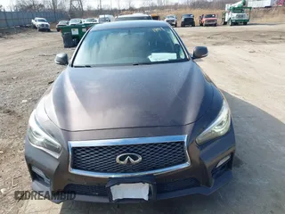 2014 Infiniti Q50 Hybrid Sport with VIN JN1AV7AR7EM703030, listed as a IAAI auction lot 41661844 with 128,202 mi miles. Bid and sale history available at carsss.com. Image 12.
