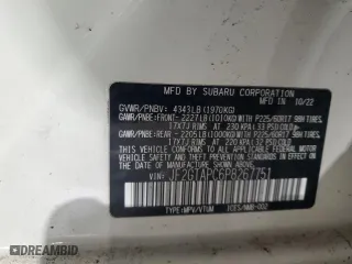 2023 Subaru Crosstrek Premium with VIN JF2GTAPC6P8267751, listed as a Copart auction lot 45866325 with 34,505 mi miles and Salvage Title. Bid and sale history available at carsss.com. Image 12.