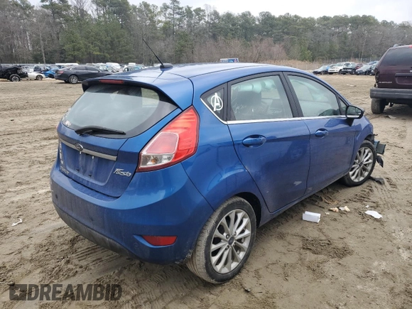 2018 Ford Fiesta Titanium z VIN 3FADP4FJ5JM111183, wystawiony jako Copart lot #41426244 z przebiegiem 77 525 mil mil oraz . Historia ofert i sprzedaży dostępna na DreamBid. Obrazek 3.