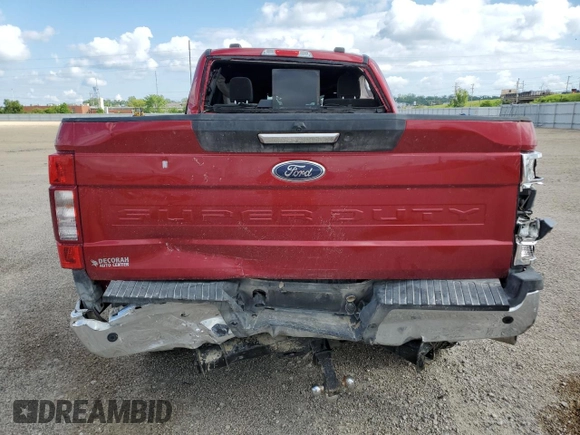 2022 Ford F-250 XL with VIN 1FT7W2B63NED86675, listed as a Copart auction lot 58701495 with 6,165 mi miles and Salvage title. Bid and sale history available at DreamBid. Image 6.