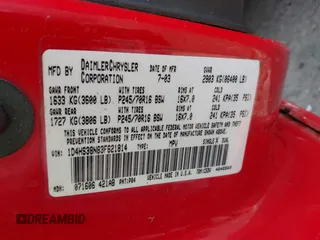 2003 Dodge Durango Sport z VIN 1D4HS38N83F621814, wystawiony jako IAAI lot #42460052 z przebiegiem 128 896 mil mil oraz . Historia ofert i sprzedaży dostępna na DreamBid. Obrazek 9.