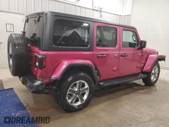 2022 Jeep Wrangler Unlimited Sahara with VIN 1C4HJXEN9NW120171, listed as a Copart auction lot 47029585 with 25,085 mi miles and Salvage Title. Bid and sale history available at DreamBid. Image 3.