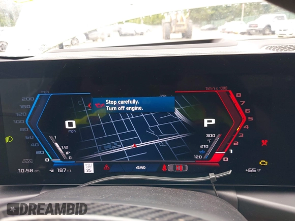 2025 BMW M3 Competition xDrive with VIN WBS33HJ01SFV12263, listed as a IAAI auction lot 42571639 with 187 mi miles and . Bid and sale history available at DreamBid. Image 7.
