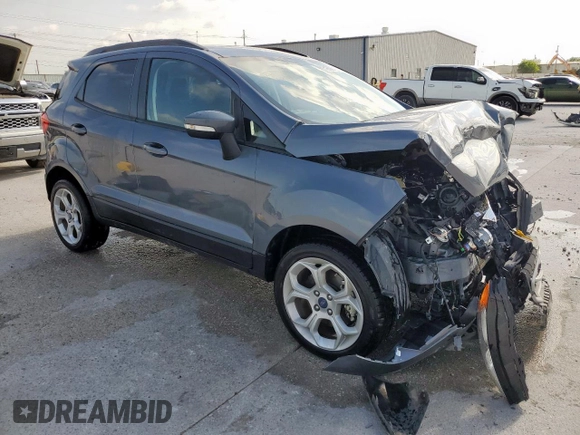2021 Ford EcoSport SE z VIN MAJ3S2GE1MC445166, wystawiony jako Copart lot #52689155 z przebiegiem 66 281 mil mil oraz Czysty tytuł • Clean title. Historia ofert i sprzedaży dostępna na DreamBid. Obrazek 4.