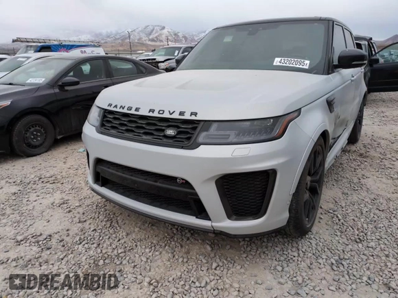 2022 Land Rover Range Rover Sport SVR with VIN SALWZ2RE2NA220101, listed as a Copart auction lot 54006325 with 24,809 mi miles and Salvage title. Bid and sale history available at DreamBid. Image 10.