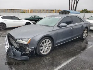2013 Audi A8 3.0L with VIN WAUAGAFD7DN032708, listed as a Copart auction lot 45227895 with 142,129 mi miles and Salvage title. Bid and sale history available at DreamBid. Image 1.