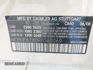 2008 Mercedes-Benz E 350 Luxury z VIN WDBUF87X38B360069, wystawiony jako IAAI lot #42327184 z przebiegiem 169 583 mil mil oraz . Historia ofert i sprzedaży dostępna na DreamBid. Obrazek 9.