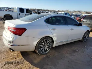 2014 Kia Cadenza Premium with VIN KNALN4D79E5131335, listed as a Copart auction lot 44814715 with 121,479 mi miles and Salvage Title. Bid and sale history available at carsss.com. Image 3.