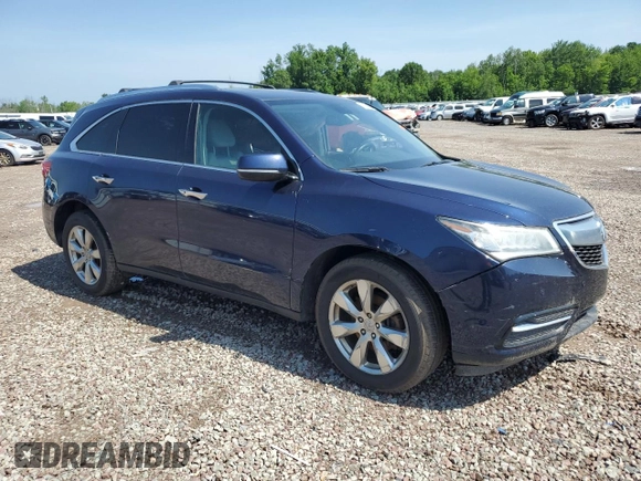 2015 Acura MDX Advance with VIN 5FRYD4H84FB017966, listed as a Copart auction lot 61664895 with Not provided miles and Salvage title. Bid and sale history available at DreamBid. Image 4.