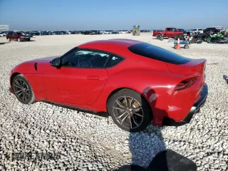 2021 Toyota GR Supra 2.0 with VIN WZ1DB2C0XMW043722, listed as a Copart auction lot 82909334 with 0 mi miles and Salvage Title. Bid and sale history available at carsss.com. Image 2.