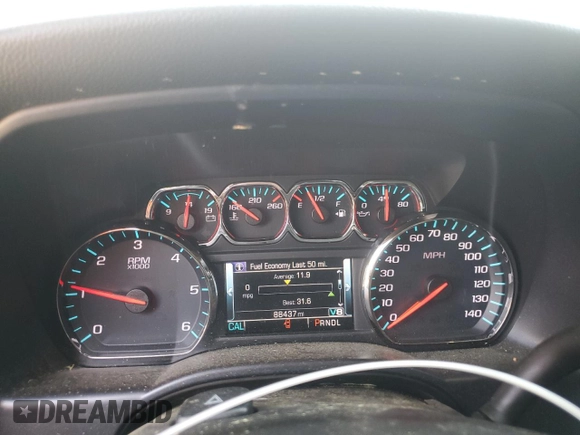 2018 Chevrolet Silverado 1500 LT with VIN 3GCPCREC0JG434297, listed as a Copart auction lot 46689365 with 88,437 mi miles and Salvage Title. Bid and sale history available at DreamBid. Image 9.
