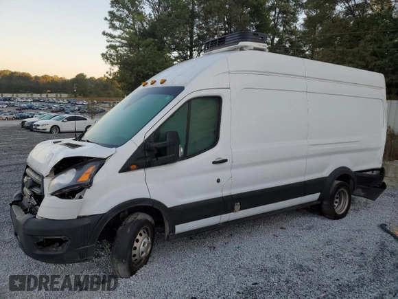 2020 Ford Transit Cargo with VIN 1FTBF4XG3LKB70573, listed as a Copart auction lot 77039474 with 131,873 mi miles and Salvage Title. Bid and sale history available at DreamBid. Image 1.