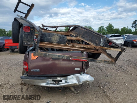 2000 Ford F-150 XL with VIN 1FTRX07W1YKA05317, listed as a Copart auction lot 56207955 with 282,785 mi miles and Salvage title. Bid and sale history available at DreamBid. Image 6.
