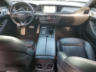 2018 Genesis G80 Sport with VIN KMHGN4JB4JU216186, listed as a Copart auction lot 61185455 with 62,147 mi miles and Salvage title. Bid and sale history available at DreamBid. Image 8.