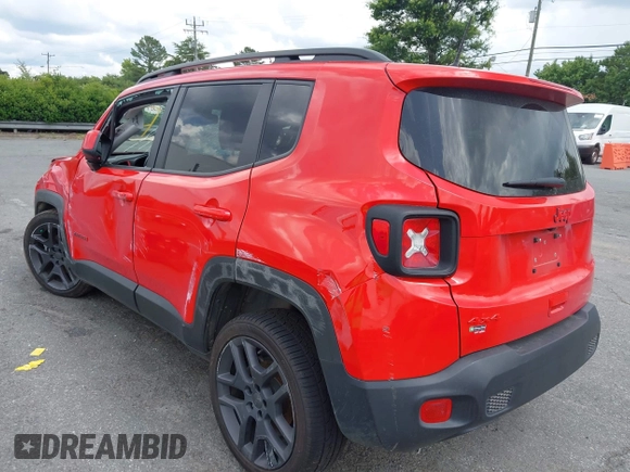 2022 Jeep Renegade Latitude with VIN ZACNJDB16NPN82636, listed as a IAAI auction lot 42501579 with 62,382 mi miles and . Bid and sale history available at DreamBid. Image 3.
