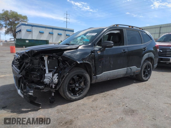 2023 Subaru Forester Wilderness z VIN JF2SKAMC5PH512685, wystawiony jako Copart lot #56369315 z przebiegiem 32 489 mil mil oraz Szkoda całkowita • Salvage title. Historia ofert i sprzedaży dostępna na DreamBid. Obrazek 1.