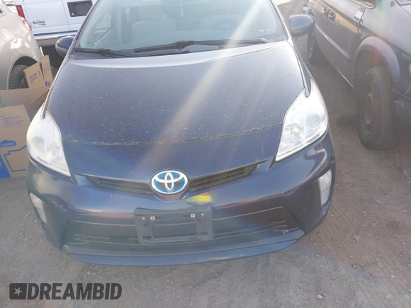 2013 Toyota Prius One with VIN JTDKN3DU1D0350459, listed as a IAAI auction lot 41982187 with 267,002 mi miles. Bid and sale history available at carsss.com. Image 12.
