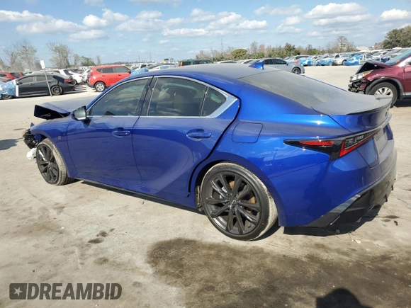 2025 Lexus IS with VIN JTHBZ1B2XS5083105, listed as a Copart auction lot 44640305 with 724 mi miles and Salvage Title. Bid and sale history available at carsss.com. Image 2.