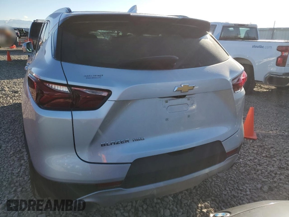2020 Chevrolet Blazer LT with VIN 3GNKBJRSXLS559167, listed as a Copart auction lot 41518865 with Not provided miles and Salvage title. Bid and sale history available at DreamBid. Image 6.