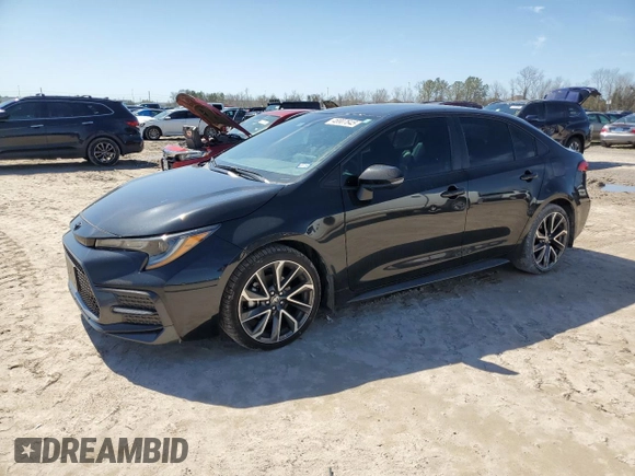 2022 Toyota Corolla SE with VIN 5YFS4MCE7NP126008, listed as a Copart auction lot 46907645 with 26,999 mi miles and Salvage Title. Bid and sale history available at DreamBid. Image 1.