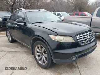 2004 Infiniti FX35 with VIN JNRAS08U24X109532, listed as a IAAI auction lot 41563609 with 250,553 mi miles. Bid and sale history available at carsss.com. Image 1.