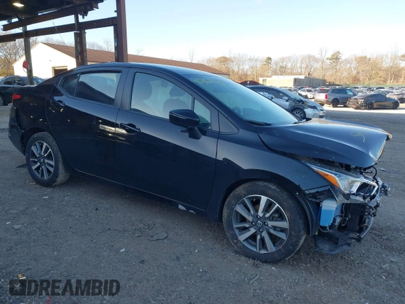 2021 Nissan Versa SV with VIN 3N1CN8EV6ML846856, listed as a IAAI auction lot 41262378 with 73,173 mi miles. Bid and sale history available at carsss.com. Image 1.