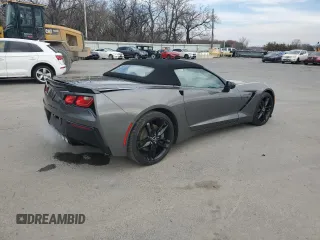 2015 Chevrolet Corvette 1LT with VIN 1G1YB3D73F5102838, listed as a Copart auction lot 50013215 with 44,037 mi miles and Salvage Title. Bid and sale history available at carsss.com. Image 3.
