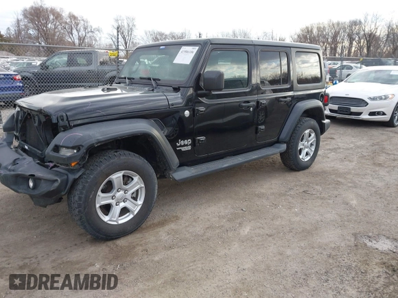 2018 Jeep Wrangler Unlimited Sport с VIN 1C4HJXDGXJW189576, выставлен на аукционе IAAI как лот 41906106 с пробегом 60 463 миль миль и . История ставок и продаж доступна на DreamBid. Изображение 2.