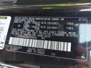 2024 Lexus RX 350 z VIN 2T2BAMCA6RC079450, wystawiony jako IAAI lot #41781873 z przebiegiem 6749 mil mil oraz . Historia ofert i sprzedaży dostępna na DreamBid. Obrazek 9.