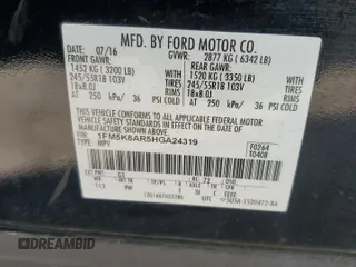 2017 Ford Police Interceptor Utility with VIN 1FM5K8AR5HGA24319, listed as a Copart auction lot 62778735 with 148,311 mi miles and Salvage title. Bid and sale history available at DreamBid. Image 14.